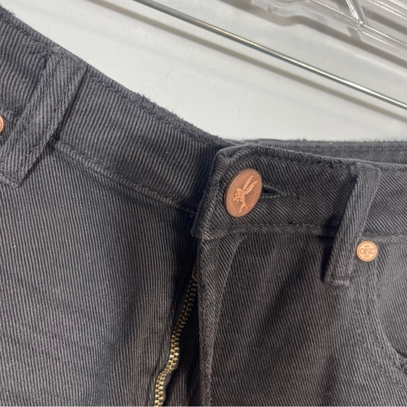 ONE TEASPOON TRUCKERS MID WAIST RELAXED DENIM JEAN SHORTS IN PURE BLACK SIZE 27 - Picture 13 of 16